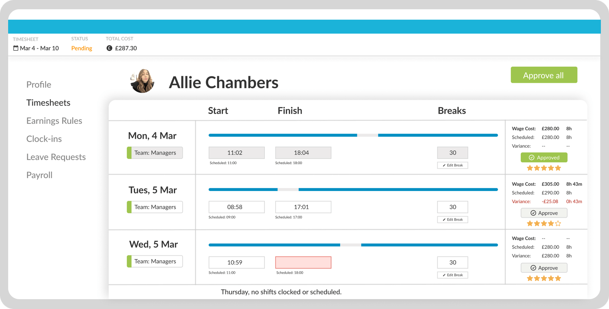 Work Management Features